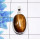 Tiger Eye Cab Pendant E - ISP510 - Stunning Natural Tiger Eye Gemstone 925 Sterling Silver Plain Setting Pendant