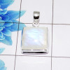 Rainbow Cab Pendant D - ISP513 - Stunning Natural Rainbow Moonstone Gemstone 925 Sterling Silver Plain Setting Pendant Rainbow Cab Pendant D - ISP513 - Stunning Natural Rainbow Moonstone Gemstone 925 Sterling Silver Plain Setting Pendant