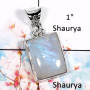 Rainbow Moonstone-C ISP518-Natural Cabochon Gemstone Handmade Plain Silver Pendant 925 Sterling Silver