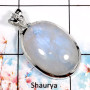 Rainbow Moonstone-D ISP518-Indian Wholesale Company Made Plain Setting Pendant 925 Sterling Silver