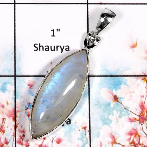 Rainbow Moonstone-N ISP518-Elegant Rainbow Moonstone Handmade Fashion Pendant 925 Sterling Silver Rainbow Moonstone-N ISP518-Elegant Rainbow Moonstone Handmade Fashion Pendant 925 Sterling Silver