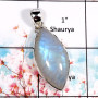 Rainbow Moonstone-S ISP518-Sparkling Cabochon Gemstone Handmade Pendant 925 Sterling Silver