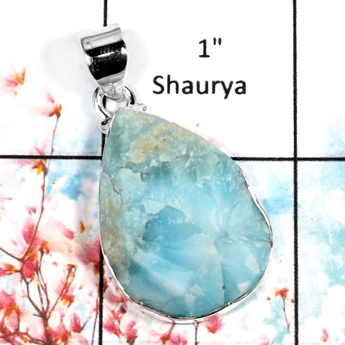 Larimar D-ISP519-Eye Catching Plain Setting Wholesale Pendant 925 Sterling Silver Larimar D-ISP519-Eye Catching Plain Setting Wholesale Pendant 925 Sterling Silver