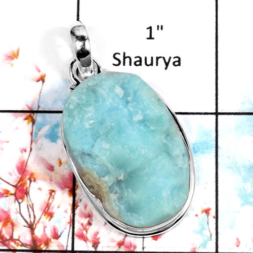 Larimar H-ISP519-Elegant Party Wear Larimar Gemstone Wholesale Pendant 925 Sterling Silver Larimar H-ISP519-Elegant Party Wear Larimar Gemstone Wholesale Pendant 925 Sterling Silver