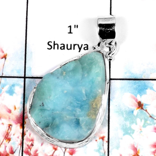 Larimar I-ISP519-Beautiful New Look Designer Pendent 925 Sterling Silver