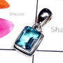 Blue Topaz C - ISP967-Blue Topaz Cut Gemstone Precious Pendant
