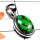 Green copper Turquoise B - ISP978-Green copper Turquoise silver Pendants