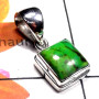 Green copper Turquoise C - ISP978-Green copper Turquoise silver Pendants