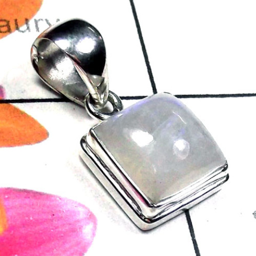 Rainbow Moonstone D - ISP980-Sterling silver Rainbow Moonstone Pendants