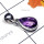Amethyst D - ISP985-Cut Amethyst Plain Silver Pendant