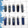 Lapis - O - MTS999 - 10 Pcs Lots White Metal-Non Silver Natural Blue Lapis Gemstone Metaphysical Pendants Jewelry