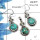 Tibet Turquoise Cab A - NDS953 - Tibet Turquoise Cab Gemstone Solid 925 Sterling Silver Earring Pendant Set