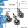 Labradorite Cab C - NDS953 - Solid 92.5% Sterling Silver Natural Labradorite Cab Gemstone Earring Pendant Set