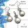 Pearl Cab F - NDS953 - Solid 925 Sterling Silver Natural White Pearl Cab Gemstone Earring Pendant Set Jewelry