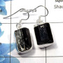 Black Tourmaline Rough F - NDS955 - Gorgeous Natural Black Tourmaline Rough Stone 925 Sterling Silver Earring