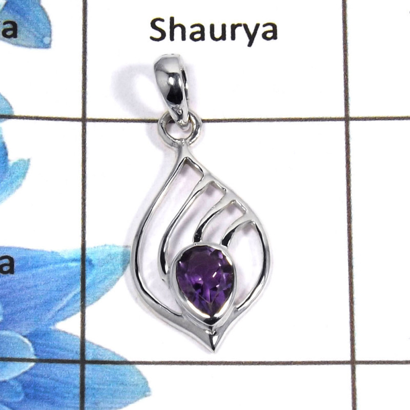 Amethyst Cut A - NSP954 - Natural Purple Amethyst Cut Gemstone 925 Sterling Silver Light Weight Designer Pendant Amethyst Cut A - NSP954 - Natural Purple Amethyst Cut Gemstone 925 Sterling Silver Light Weight Designer Pendant