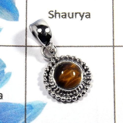 Tiger Eye Cab C - NSP981 - Awesome Natural Brown Tiger Eye Gemstone 925 Sterling Silver Designer Pendant Tiger Eye Cab C - NSP981 - Awesome Natural Brown Tiger Eye Gemstone 925 Sterling Silver Designer Pendant