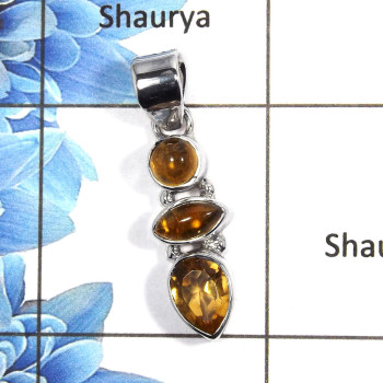 Citrine Cab & Cut H - NSP991 - Awesome Natural Yellow Citrine Cab Gemstone 925 Sterling Silver Plain Setting Pendant Citrine Cab & Cut H - NSP991 - Awesome Natural Yellow Citrine Cab Gemstone 925 Sterling Silver Plain Setting Pendant
