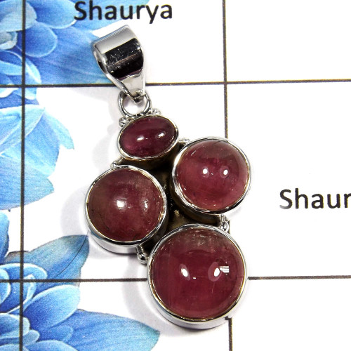 Tourmaline Cab M - NSP996 - Awesome Natural Red Tourmaline Cab Gemstone Solid 92.5% Sterling Silver Pendant Tourmaline Cab M - NSP996 - Awesome Natural Red Tourmaline Cab Gemstone Solid 92.5% Sterling Silver Pendant