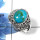 Chrysocolla Cab E - NSR996 - Newly Arrival Natural Blue Chrysocolla Cab Gemstone 925 Sterling Silver Designer Ring