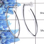 Plain Silver Earrings H - PCJ986 - Exclusive Design Solid 925 Sterling Silver Plain Setting Earrings Jewelry