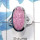 Cobalt Druzy B - PSR726 - Natural Pink Coblat Druzy Gemstone 925 Sterling Silver Plain Setting Ring