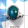 Chrysocolla Cab F - PSR726 - Solid 92.5% Sterling Silver Natural Chrysocolla Cab Gemstone Plain Setting Ring