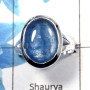 Kyanite Cab G - PSR726 - Indian Company Made Solid 925 Sterling Silver Plain Setting Ring