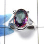 Mystic Cut C - PSR728 - Indian Company Made Solid 925 Sterling Silver Plain Setting Ring