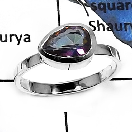 Mystic Quartz E-PSR736-Gorgeous Look Designer Rings 925 Sterling Silver Mystic Quartz E-PSR736-Gorgeous Look Designer Rings 925 Sterling Silver