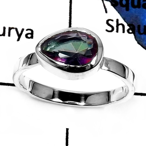 Mystic Quartz I - PSR736- Beautiful Handmade Design Ring 925 Sterling Silver
