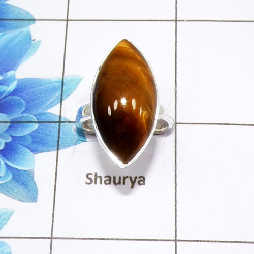 Beautiful Tiger Eye Cab E - PSR982-925 Sterling Silver Fashionable Design Tiger Eye Cab