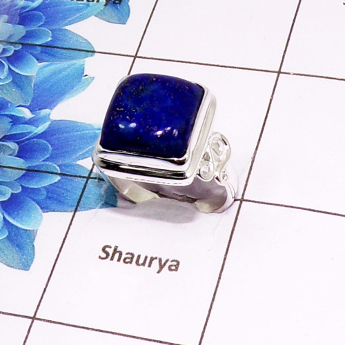 Lapis Lazuli Cab G - PSR985-Blue fire Lapis Lazuli silver Rings Lapis Lazuli Cab G - PSR985-Blue fire Lapis Lazuli silver Rings