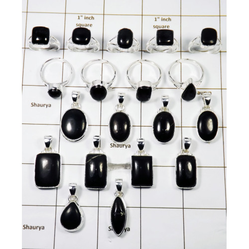 Shungite Combo Lot - PWL002-Genuine Shungite Gemstone Solid 925 Sterling Silver 10 pcs Pendant 9 Pcs Ring Combo Lot Shungite Combo Lot - PWL002-Genuine Shungite Gemstone Solid 925 Sterling Silver 10 pcs Pendant 9 Pcs Ring Combo Lot