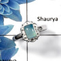 Blue Aqua Chalcedony C - RBS847 -  Amazing Natural Chalcedony Gemstone Solid 925 Sterling Silver Ring