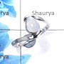 Rainbow Moonstone Cab A - RBS850 - Natural Rainbow Moonstone Gemstone 925 Sterling Silver Designer Baby Ring