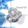Rainbow Moonstone Cab I - RBS851 - Magical Natural Blue Fire Rainbow Moonstone Solid 925 Sterling Silver Tiny Ring