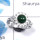 Malachite Cab A - RBS852 - Natural Green Malachite Gemstones 925 Sterling Silver Designer Baby Ring