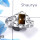 Tiger Eye Cab D - RBS852 - Natural Brown Tiger Eye Cab Gemstone 92.5% Sterling Silver Light Weight Ring