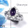 Amethyst Cab K - RBS852 - Stunning Natural Purple Amethyst 925 Sterling Silver Designer Baby Ring