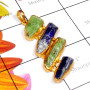 Kynite Rough C - RGP997-Sterling Silver Gold Plated Pendant