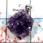 Amethyst Druzy-F RPP967-Dazzling Party Look Handmade Fashion Pendant 925 Sterling Silver