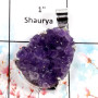 Amethyst Druzy-K RPP967-Beautiful Druzy Gemstone Prong Setting Pendant 925 Sterling Silver