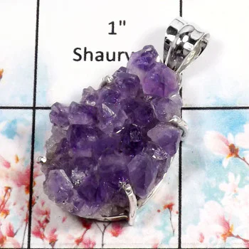 Amethyst Druzy-M RPP967-Indian Wholesale Company Handmade Fashionable Pendant 925 Sterling Silver Amethyst Druzy-M RPP967-Indian Wholesale Company Handmade Fashionable Pendant 925 Sterling Silver