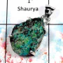 Crysocola Rough-C RPP969-Fabulous Factory Wholesale Rough Gemstone Pendant 925 Sterling Silver