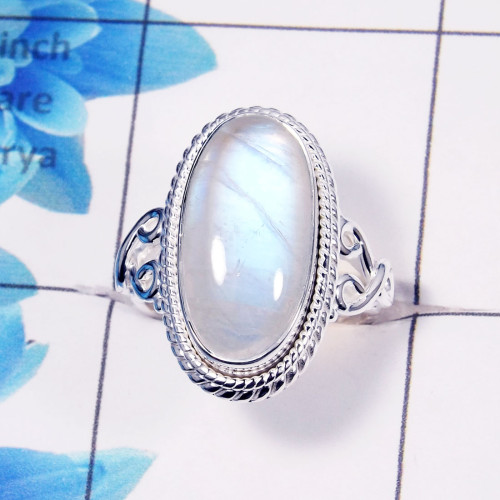 Rainbow Moonstone Cab C- RSS776-925 Sterling Silver Direct Factory Made Rainbow Moonstone Wholesale Ring Rainbow Moonstone Cab C- RSS776-925 Sterling Silver Direct Factory Made Rainbow Moonstone Wholesale Ring