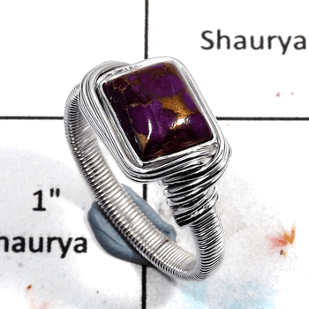 Purple Copper Turquoise O - RSS788 - Newly Arrival Copper Turquoise Gemstone 925 Silver Designer Ring Purple Copper Turquoise O - RSS788 - Newly Arrival Copper Turquoise Gemstone 925 Silver Designer Ring