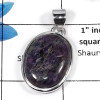 Charoite SALE784 - Newly Arrival Solid 925 Sterling Silver Plain Setting Pendant 925 Sterling Silver
