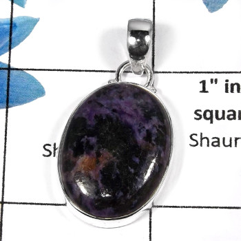 Charoite SALE788 - Exclusive Single Stone Handmade Designer Pendants 925 Sterling Silver