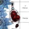 Pearl , Garnet , Labradorite - SALE953 -  Amazing Natural Look Mix Cab Gemstone Designer Pendant 925 Sterling Silver
